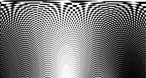Halftone wave background. Curved gradient texture or pattern. Vertical gradie Stock Illustration