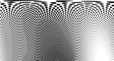 Halftone wave background. Curved gradient texture or pattern. Vertical gradie Illustrazione stock