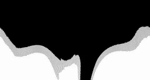 Halftone wave background. Curved gradient texture or pattern. Vertical gradie Stock Illustration