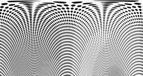 Halftone wave background. Curved gradient texture or pattern. Vertical gradie Stock Illustration