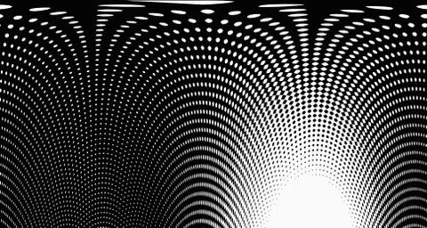 Halftone wave background. Curved gradient texture or pattern. Vertical gradie Stock Illustration