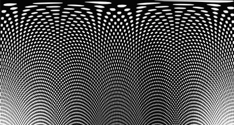 Halftone wave background. Curved gradient texture or pattern. Vertical gradie Illustrazione stock