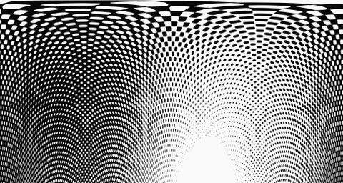 Halftone wave background. Curved gradient texture or pattern. Vertical gradie Stock Illustration