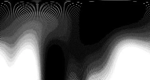 Halftone wave background. Curved gradient texture or pattern. Vertical gradie 스톡 일러스트