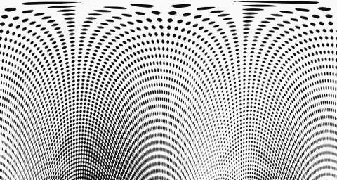Halftone wave background. Curved gradient texture or pattern. Vertical gradie Stock Illustration