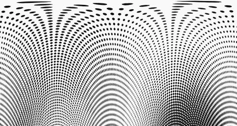 Halftone wave background. Curved gradient texture or pattern. Vertical gradie Stockillustratie