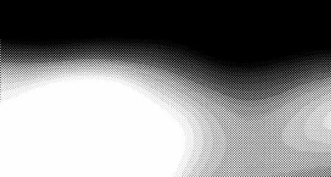 Halftone wave background. Curved gradient texture or pattern. Vertical gradie Illustrazione stock