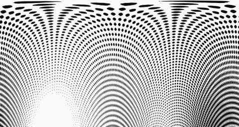 Halftone wave background. Curved gradient texture or pattern. Vertical gradie Illustrazione stock