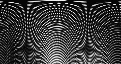 Halftone wave background. Curved gradient texture or pattern. Vertical gradie Stock Illustration