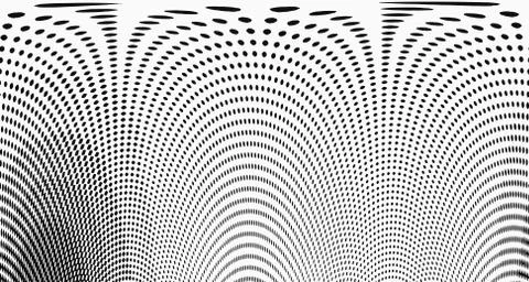 Halftone wave background. Curved gradient texture or pattern. Vertical gradie Stock Illustration
