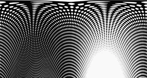 Halftone wave background. Curved gradient texture or pattern. Vertical gradie Stock Illustration