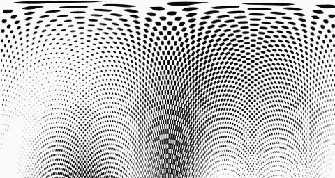 Halftone wave background. Curved gradient texture or pattern. Vertical gradie イラスト素材