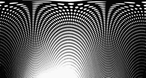 Halftone wave background. Curved gradient texture or pattern. Vertical gradie 스톡 일러스트