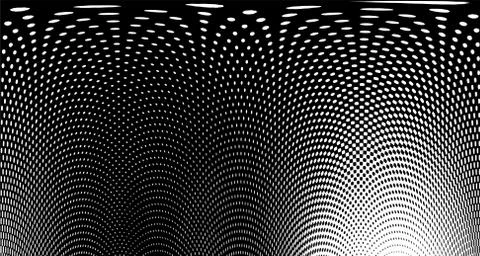 Halftone wave background. Curved gradient texture or pattern. Vertical gradie Stockillustratie