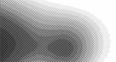 Halftone wave background. Curved gradient texture or pattern. Vertical gradie Illustrazione stock