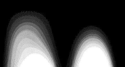 Halftone wave background. Curved gradient texture or pattern. Vertical gradie Stock Illustration