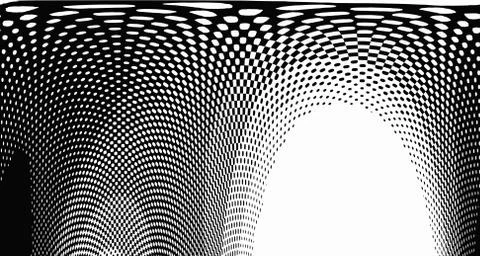 Halftone wave background. Curved gradient texture or pattern. Vertical gradie イラスト素材