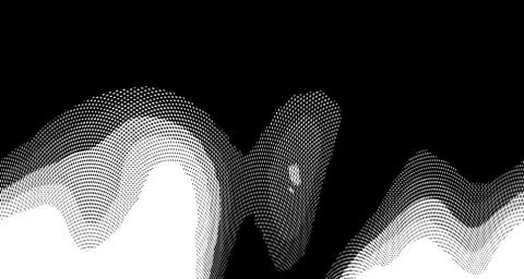 Halftone wave background. Curved gradient texture or pattern. Vertical gradie Stockillustratie
