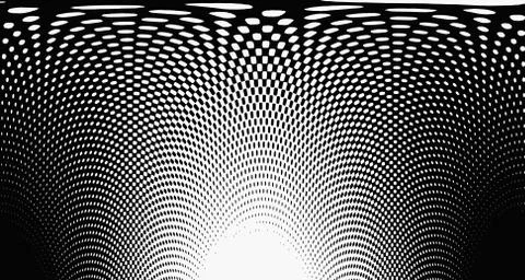 Halftone wave background. Curved gradient texture or pattern. Vertical gradie 스톡 일러스트