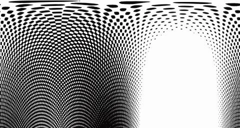 Halftone wave background. Curved gradient texture or pattern. Vertical gradie イラスト素材