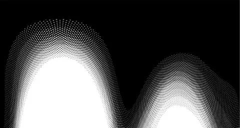 Halftone wave background. Curved gradient texture or pattern. Vertical gradie イラスト素材