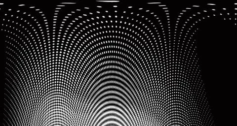 Halftone wave background. Curved gradient texture or pattern. Vertical gradie 스톡 일러스트