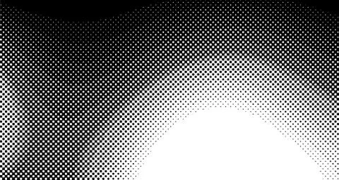 Halftone wave background. Curved gradient texture or pattern. Vertical gradie Illustrazione stock