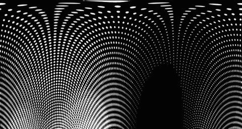 Halftone wave background. Curved gradient texture or pattern. Vertical gradie Illustrazione stock