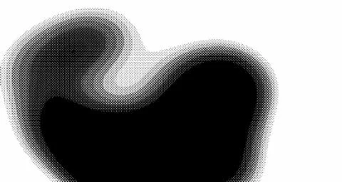 Halftone wave background. Curved gradient texture or pattern. Vertical gradie Illustrazione stock