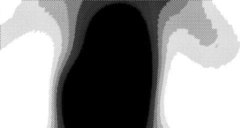 Halftone wave background. Curved gradient texture or pattern. Vertical gradie Illustrazione stock