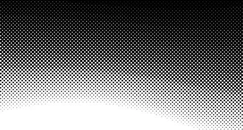 Halftone wave background. Curved gradient texture or pattern. Vertical gradie Stock Illustration