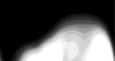 Halftone wave background. Curved gradient texture or pattern. Vertical gradie Stock Illustration
