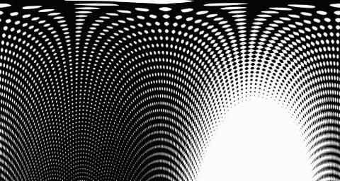 Halftone wave background. Curved gradient texture or pattern. Vertical gradie Illustrazione stock