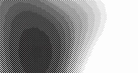 Halftone wave background. Curved gradient texture or pattern. Vertical gradie Illustrazione stock