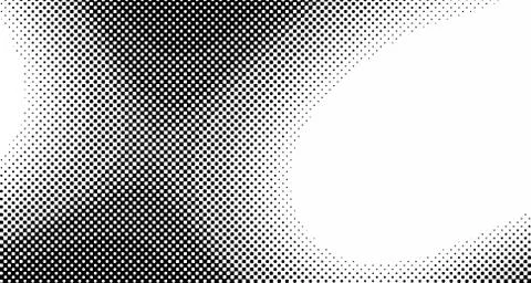 Halftone wave background. Curved gradient texture or pattern. Vertical gradie Illustrazione stock