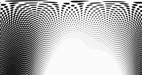 Halftone wave background. Curved gradient texture or pattern. Vertical gradie イラスト素材