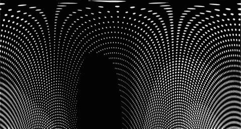 Halftone wave background. Curved gradient texture or pattern. Vertical gradie Illustrazione stock