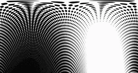 Halftone wave background. Curved gradient texture or pattern. Vertical gradie Stockillustratie