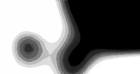 Halftone wave background. Curved gradient texture or pattern. Vertical gradie Illustrazione stock