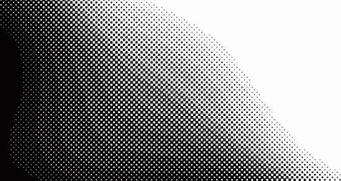 Halftone wave background. Curved gradient texture or pattern. Vertical gradie Illustrazione stock
