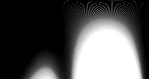 Halftone wave background. Curved gradient texture or pattern. Vertical gradie Illustrazione stock