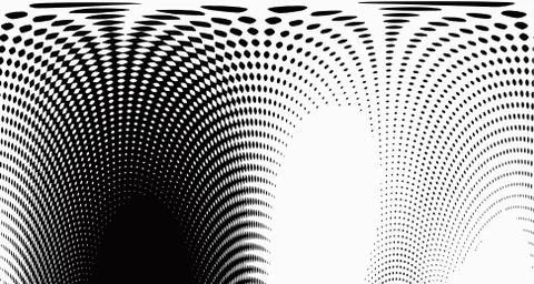 Halftone wave background. Curved gradient texture or pattern. Vertical gradie イラスト素材