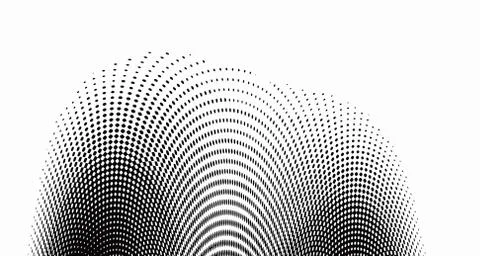 Halftone wave background. Curved gradient texture or pattern. Vertical gradie 스톡 일러스트
