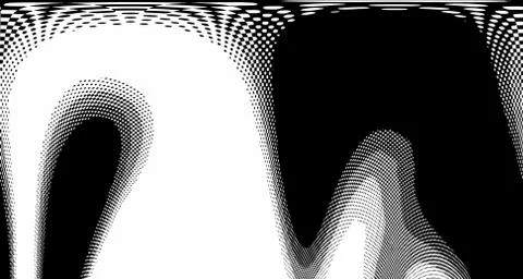 Halftone wave background. Curved gradient texture or pattern. Vertical gradie Stock Illustration