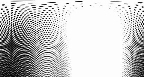 Halftone wave background. Curved gradient texture or pattern. Vertical gradie 스톡 일러스트