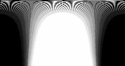 Halftone wave background. Curved gradient texture or pattern. Vertical gradie Illustrazione stock