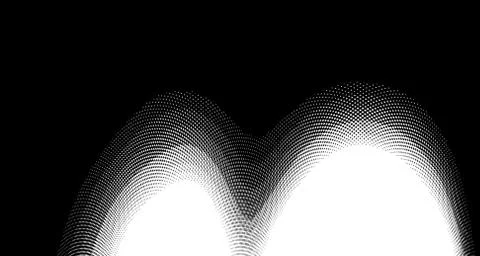 Halftone wave background. Curved gradient texture or pattern. Vertical gradie Stock Illustration
