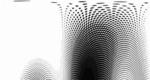 Halftone wave background. Curved gradient texture or pattern. Vertical gradie Stockillustratie
