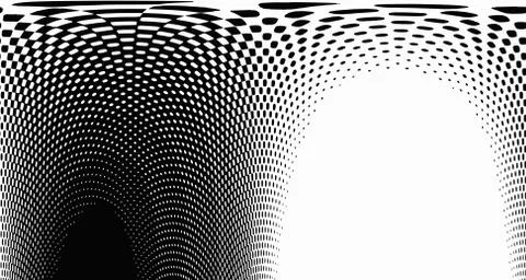 Halftone wave background. Curved gradient texture or pattern. Vertical gradie 스톡 일러스트