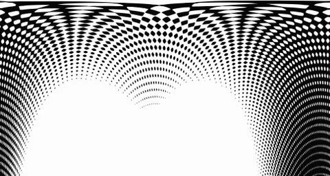 Halftone wave background. Curved gradient texture or pattern. Vertical gradie 스톡 일러스트